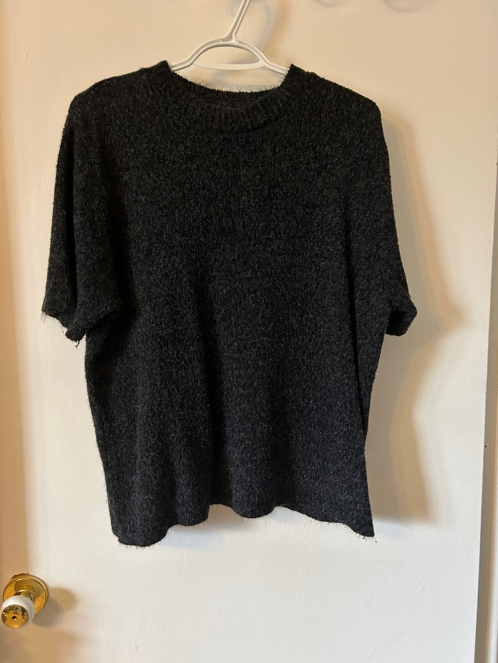 3/$20 Vintage Crewneck Short-Sleeve Sweater - Black